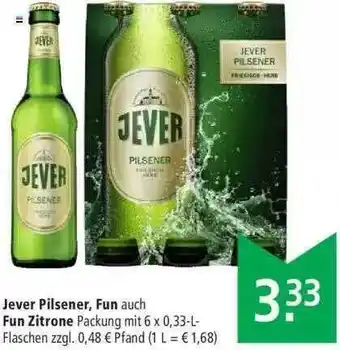 Marktkauf Jever Pilsener, Fun Auch Fun Zitrone Angebot