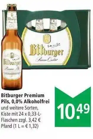 Marktkauf Bitburger Premium Pils, 0,0% Alkoholfrei Angebot