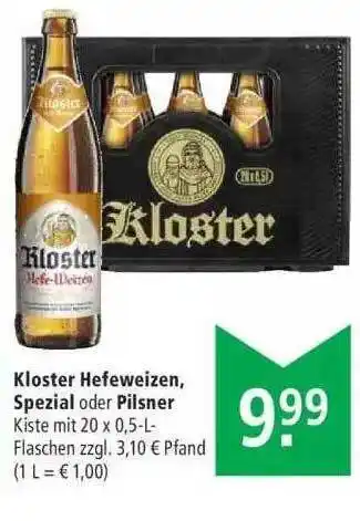 Marktkauf Kloster Hefeweizen, Spezial Oder Pilsener Angebot