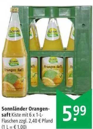 Marktkauf Sonnländer Orangensaft Angebot