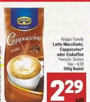 Marktkauf Krüger Family Latte Macchiato, Cappuccino Oder Eiskaffee Angebot