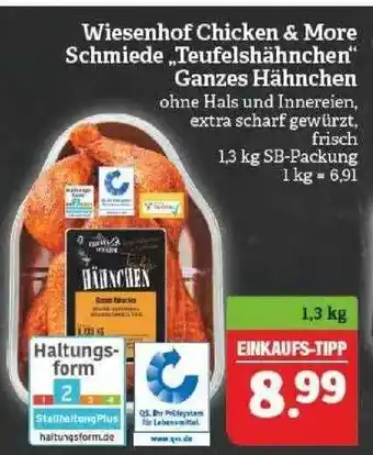 Marktkauf Wiesenhof Chicken & More Schmiede „teufelshähnchen“ Ganzes Hähnchen Angebot