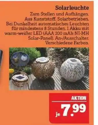 Marktkauf Solarleuchte Angebot