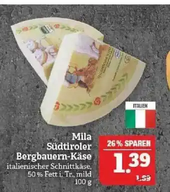 Marktkauf Mila Südtiroler Bergbauern-käse Angebot