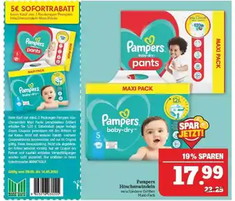 Marktkauf Pampers Höschenwindeln Angebot