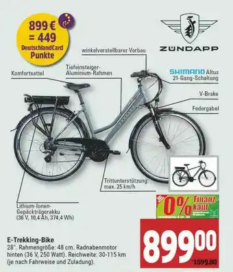 Marktkauf Zündapp, Shimano E-trekking-bike Angebot