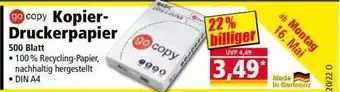 Norma Go Copy Kopier-druckerpapier Angebot