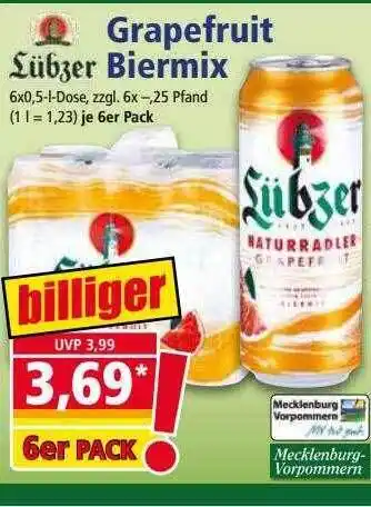 Norma Lüßzer Grapefruit Biermix Angebot