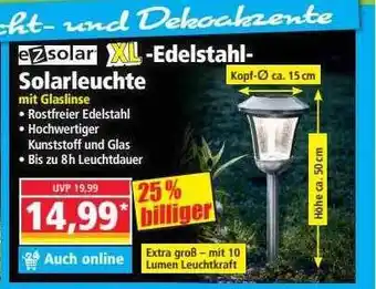 Norma Ezsolar Xl-edelstahl-solarleuchte Angebot