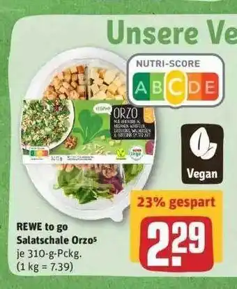 REWE Rewe To Go Salatschale Orzo Angebot