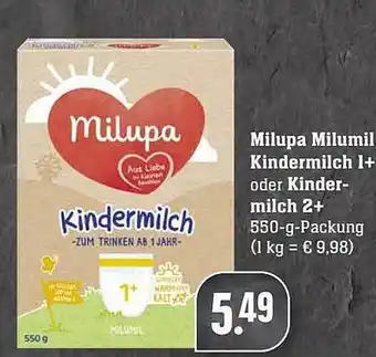 Scheck-in-Center Milupa Milumil Kindermilch 1+ Oder 2+ Angebot