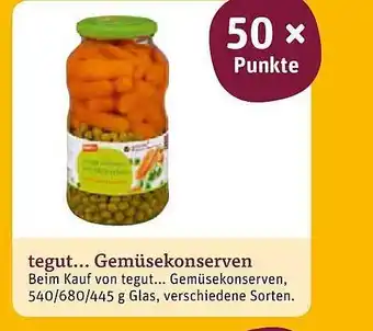 tegut Gemüsekonserven Angebot