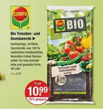 V Markt Compo Bio Tomaten- Un Gemüseerde Angebot