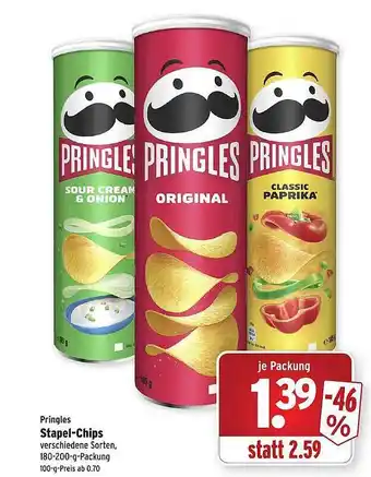 Wasgau Pringles Stapel-chips Angebot