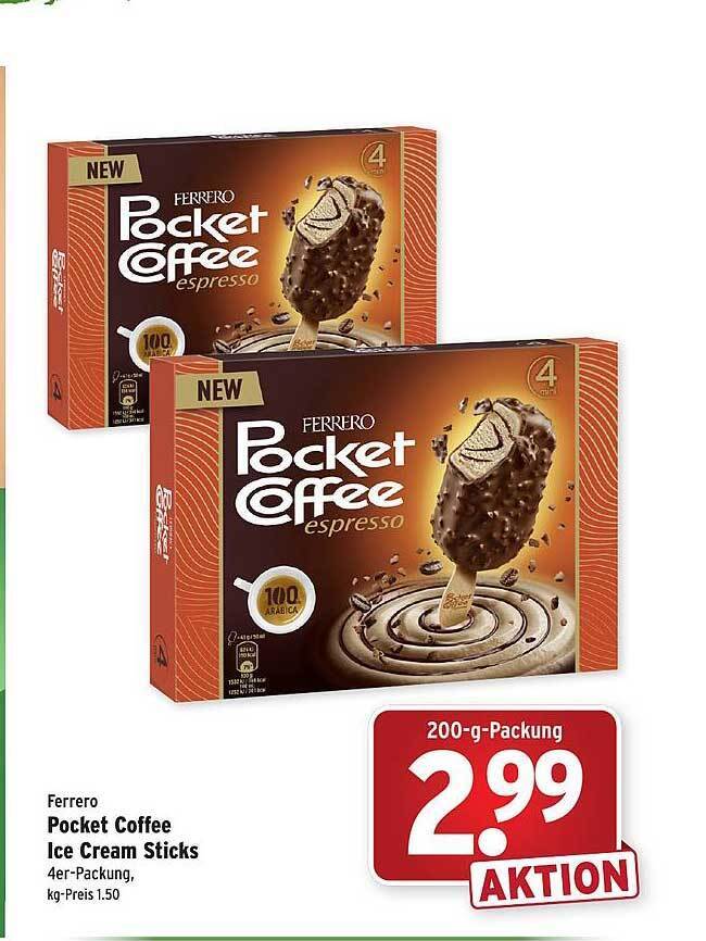 Ferrero Pocket Coffee Ice Cream Sticks Angebot bei Wasgau