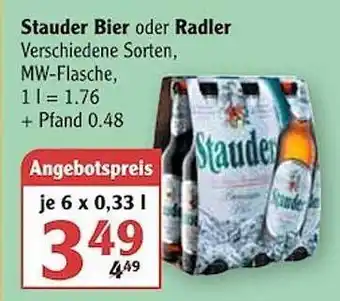 Globus Stauder Bier Oder Radler Angebot