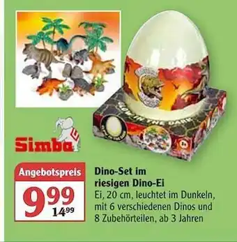 Globus Simba Dino-set Im Riesigen Dino-ei Angebot