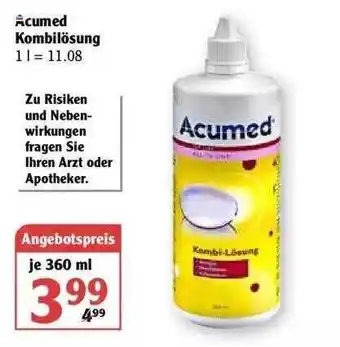 Globus Acumed Kombilösung Angebot