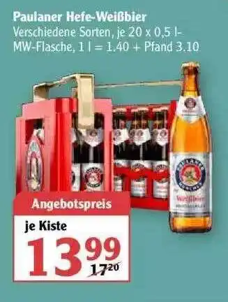 Globus Paulaner Hefe Weißbier Angebot