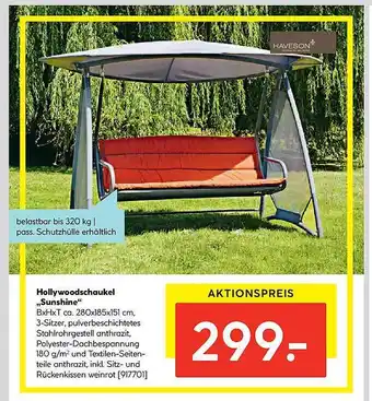 Hellweg Hollywoodschaukel „sunshine” Angebot