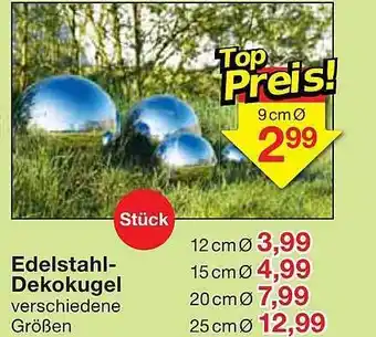 Jawoll Edelstahl-dekokugel 12cmø 15cmø 20cmø 25cm%ø Angebot