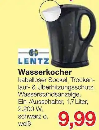 Jawoll Wasserkocher Lentz Angebot