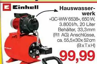 Jawoll Einhell Hauswasser-werk »gc-ww 6538« Angebot