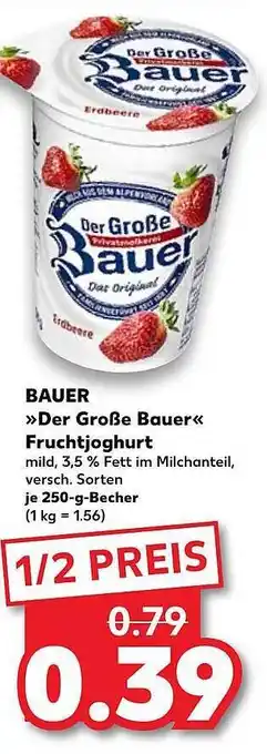 Kaufland Bauer „der Große Bauer“ Fruchtjoghurt Angebot