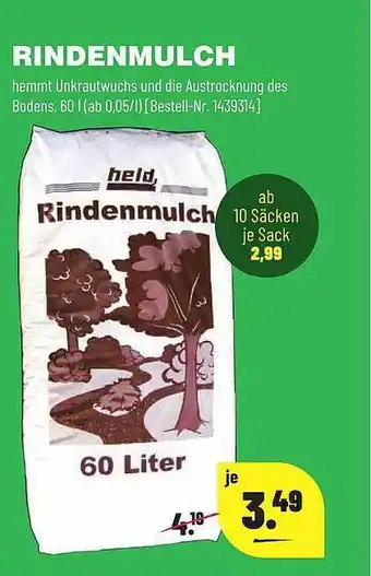 Leitermann Baumarkt Rindenmulch Angebot