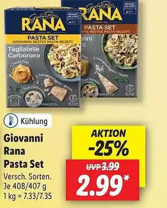 Lidl Giovanni Rana Pasta Set Angebot