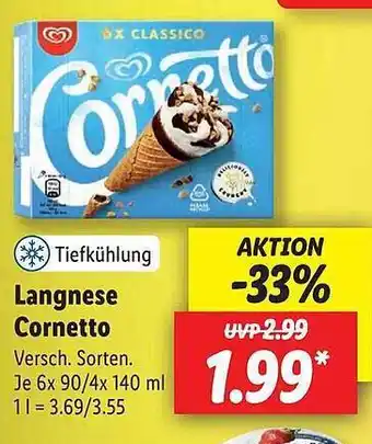 Lidl Langnese Cornetto Angebot