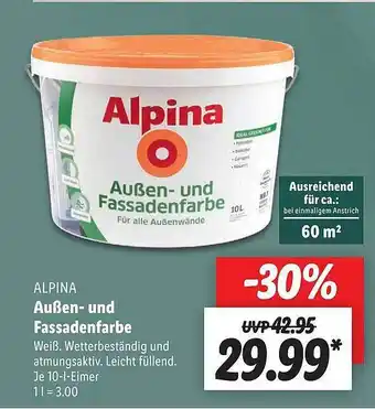 Lidl Alpina Außen- Und Fassadenfarbe Angebot