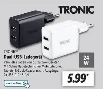 Lidl Tronic Dual-usb-ladegerät Angebot