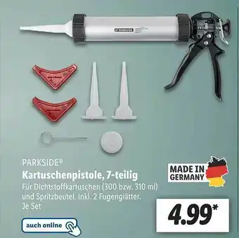 Lidl Parkside Kartuschenpistole 7-teilig Angebot