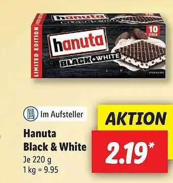 Lidl Hanuta Black & White Angebot