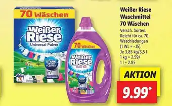 Lidl Weißer Riese Waschmittel 70 Wäschen Angebot