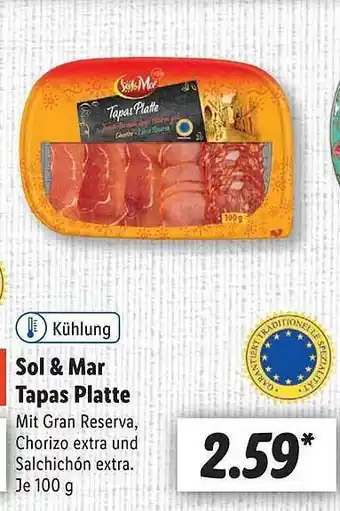 Lidl Sol & Mar Tapas Platte Angebot