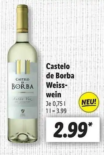 Lidl Castelo De Borba Weiss-wein Angebot