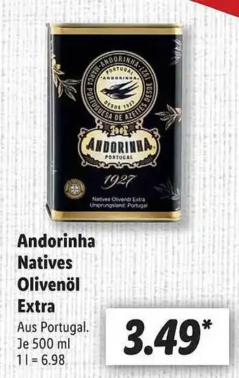 Lidl Andorinha Natives Olivenöl Extra Angebot