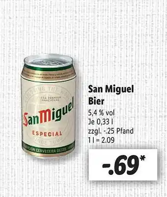 Lidl San Miguel Bier Angebot