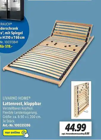 Lidl Livarno Home Lattenrost Klappbar Angebot