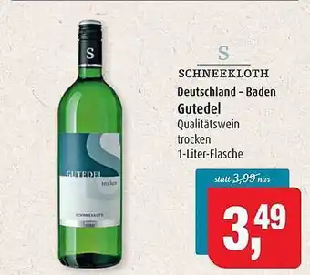 Markant Schneekloth Deutschland-baden Gutedel Angebot