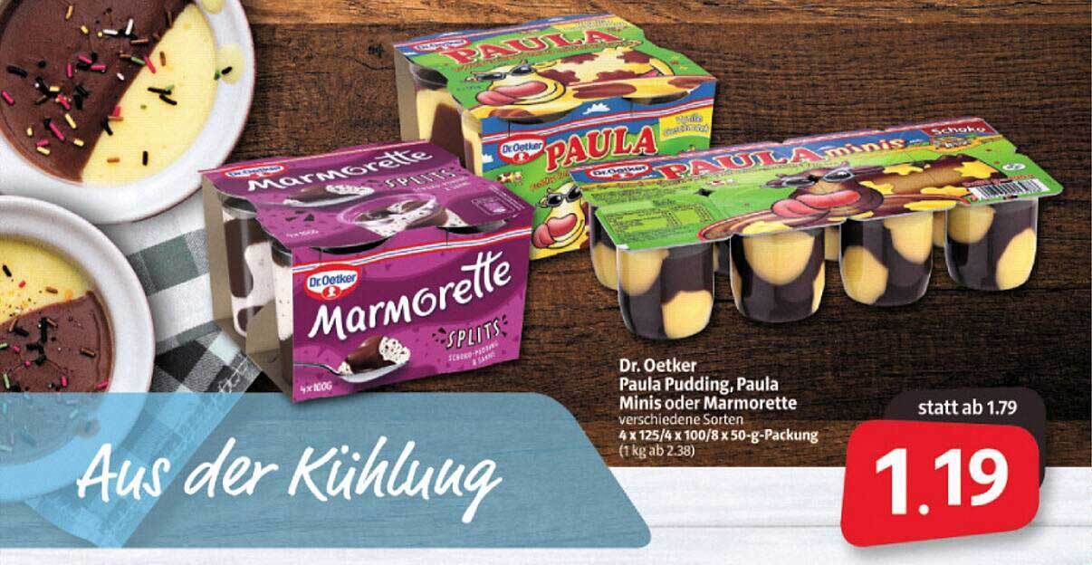 Dr. Oetker Paula Pudding Paula Minis Oder Marmorette Verschiedene