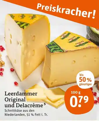 tegut Leerdammer Original und Delacrème 100 g Angebot