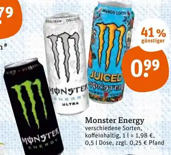 tegut Monster Energy 0,5 L Dose Angebot