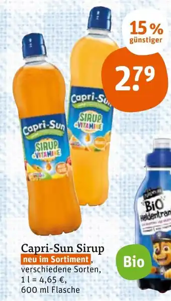 tegut Capri Sun Sirup 600 ml Flasche Angebot