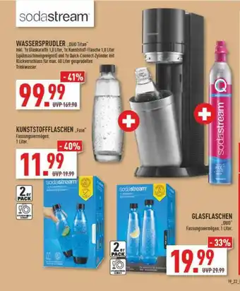 Marktkauf Wassersprudler, Kunststoffflaschen, Glasflaschen Angebot