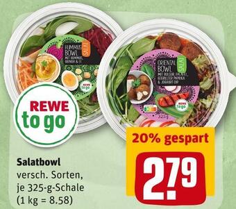 REWE Rewe to go salatbowl Angebot