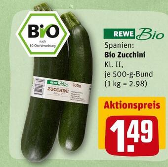 REWE Rewe bio bio zucchini Angebot