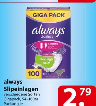 Famila Nord Ost Always slipeinlagen Angebot